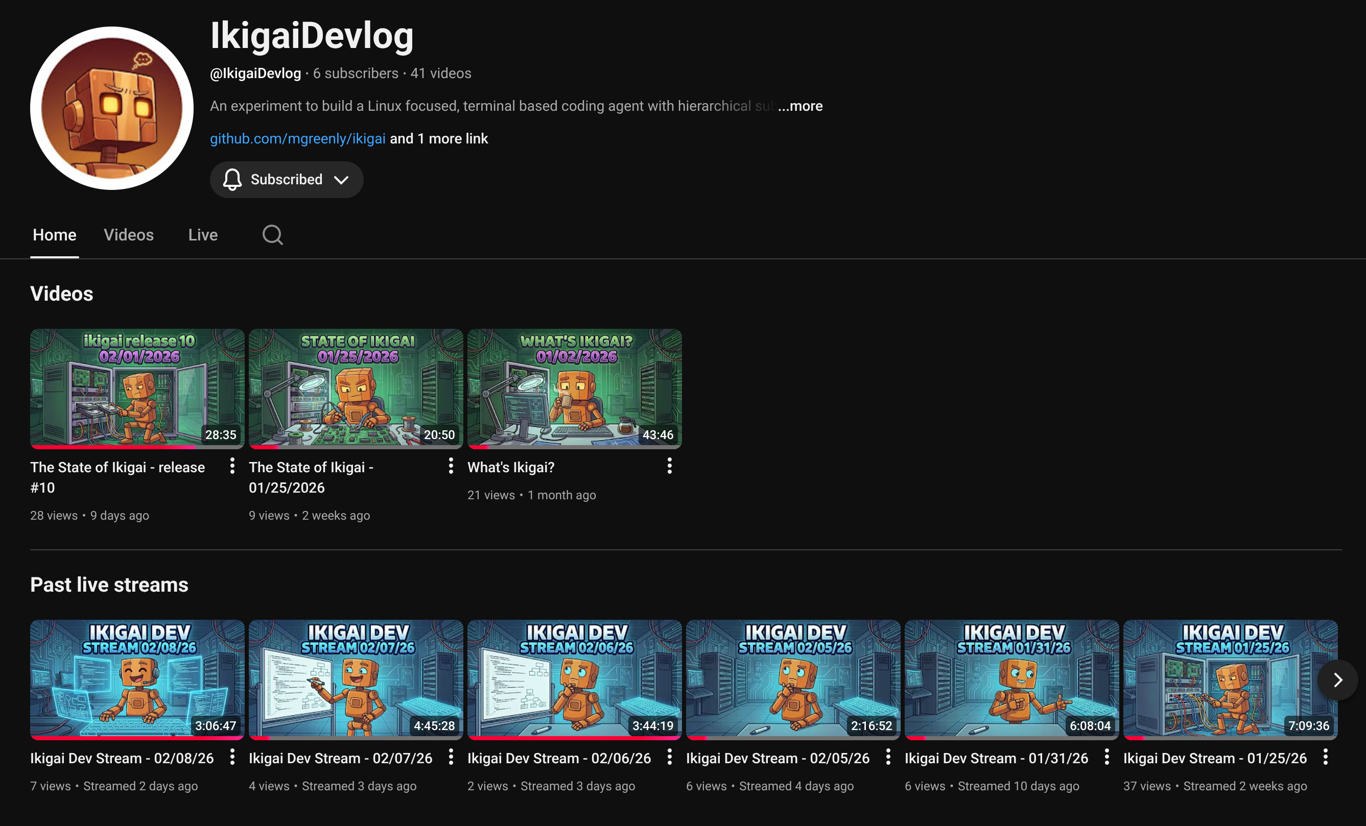 Ikigai Devlog YouTube channel